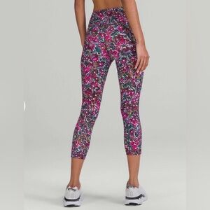 Brand new Lululemon Swift Speed High-Rise Crop 21"-Floral Electric Multi